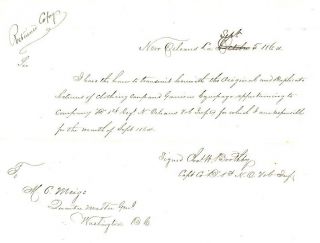1864,  1st Orleans Infantry,  Lt.  Reid,  Captain Boothby 