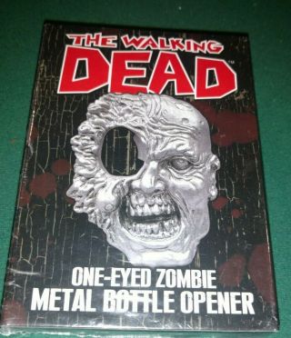 The Walking Dead One Eyed Zombie Metal Bottle Opener By Diamond Select Toys