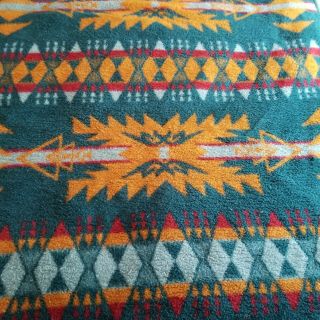Biederlack Of America Southwest Aztec Native Throw Camp Blanket Usa Green Gold