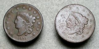 Two Civil War Relic U.  S.  Large Cents Found In A Union Camp In Central Virginia