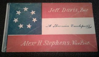Civil War Envelope - Csa - Civil War Postal Cover - 7 Star Flag