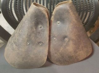Early Leather Hooded Stirrups For Model 1859 McClellan Cavalry Saddle 2