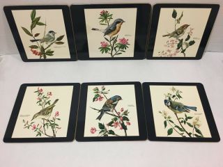 Vintage Lady Clare Hard Placemats Bird Scenes Made In England Count Of 6