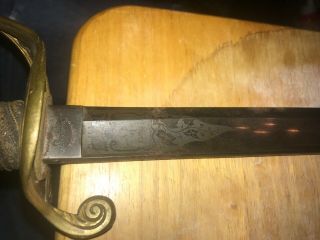 1850 US Civil War Sword Foot Officer ' s Sword Dated 1861 Tiffany & Co 6