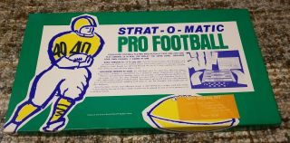 Vintage 1968 Strat - O - Matic Pro Football Game With 1972 Cards