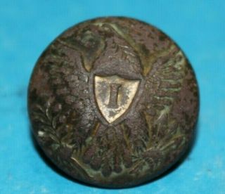 Civil War Dug Federal Infantry Officers Eagle " I " Button Winchester Va