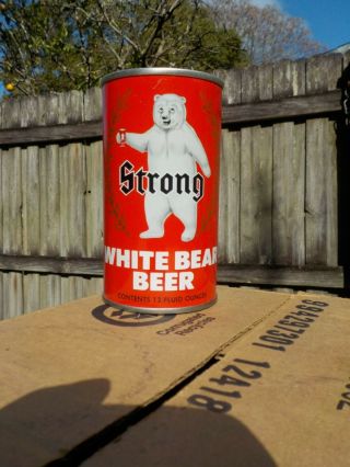 White Bear Strong By Walter Flat Top Old Beer Can
