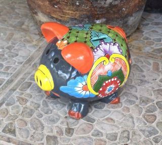 Pig Piggy Bank Home Kitchen Patio Garden Pottery Mexican Decor