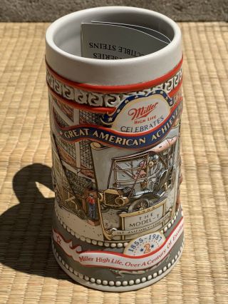 Miller High Life Stein Great American Achievements 1908 The Model T