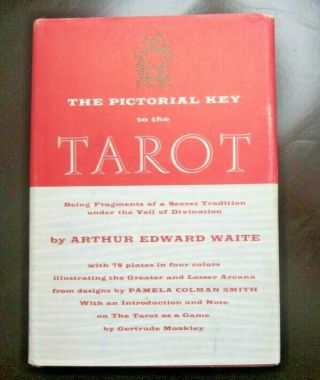 Vintage University Books Pictorial Key To The Tarot Rider Waite 1959 Color Card