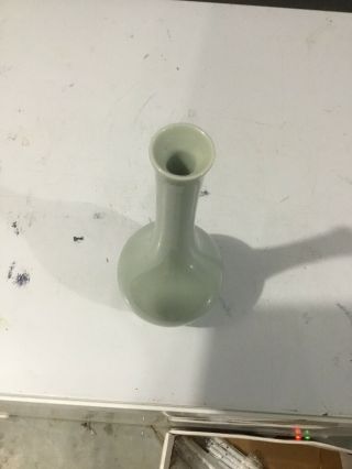 Gumps Celadon Glaze Vase Slender Long Neck Green Bottle 10 