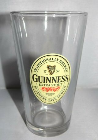 Guinness Extra Stout Pint Beer Glass - St.  James 