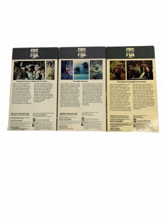 Star Wars Trilogy VHS Set CBS Fox Red Label Vintage 1977 1980s VCR Tape 2