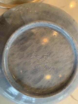 2 Vintage Texas Ware Confetti Melamine Melmac Large Mixing Bowls,  Blue & Tan