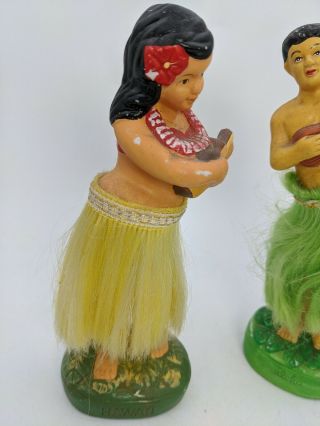 Vintage Hawaiian Hula Dancer Girl and Boy Hawaii Bobble Head 7.  5 