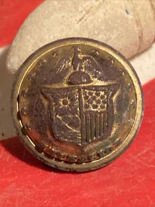 Dug Civil War Gilted York State Seal Coat Button