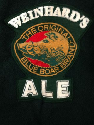 Pendleton Throw Weinhards Ale Beer Logo Green 100 Wool Blanket 52 X 67 - Flaws 2