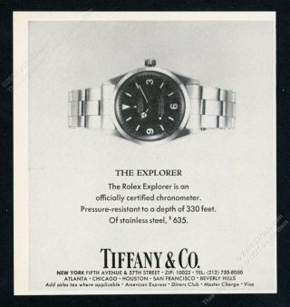 1978 Rolex Explorer Watch Tiffany 