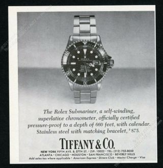 1978 Rolex Submariner Date Watch Tiffany 