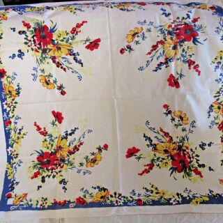 Vintage Cotton Tablecloth 1940 