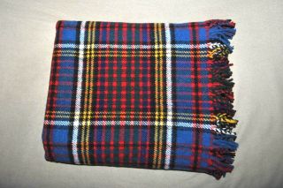 Vintage Anderson Burkraft Blanket Throw 100 Wool Plaid Tartar Fringed