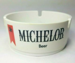 Michelob Beer Ashtray White Plastic Vintage West Germany Ash Tray