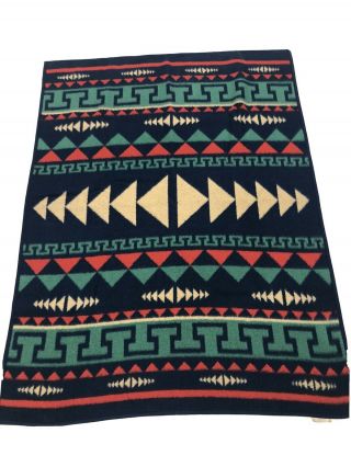 Vintage Biederlack Of America Southwest Aztec Native Throw Camp Blanket Usa