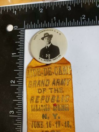 GRAND ARMY OF THE REPUBLIC,  DEPT COMMANDER,  H.  L.  KEENE,  AIDE - DE - CAMP N.  Y.  1925 2