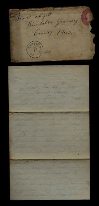 Civil War Letter - 40th Ohio Infantry - Soldiers Drown In Ohio River & More