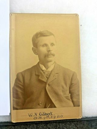 Civil War 9th York Cavalry Wolfred Gilbert Photo Cabinet Card & Unit Info