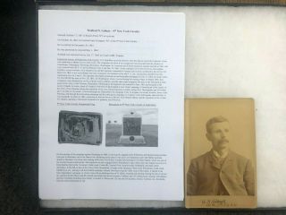 CIVIL WAR 9TH YORK CAVALRY WOLFRED GILBERT PHOTO CABINET CARD & UNIT INFO 2