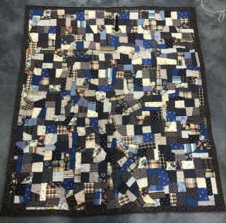 Vintage Handmade Farm Country Patchwork Pattern Quilt 90” X78”