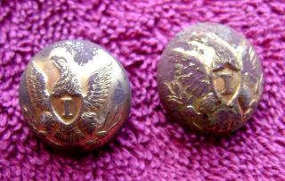 Civil War Union Infantry Coat Buttons Dug (shiloh)