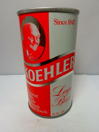 Koehler Lager " Uncle Jackson " Straight Steel Pull Tab Beer Can 86 - 3 Pennsylvania