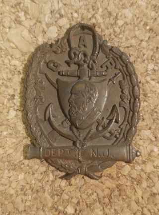 1900 Jersey Civil War Gar Grand Army Republic Medal (detailed)