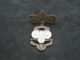 Vintage 1900 Gar Encampment Medal Badge Lincoln,  Grant,  Logan Made From Cannon