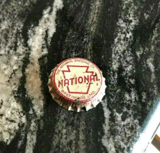 Vintage National Beer Pa Tax Pint Cork Bottle / Cap Crown Baltimore Md