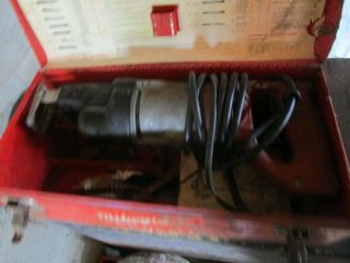Vintage Milwaukee 6511 Corded Sawzall Reciprocating Saw W/metal Case