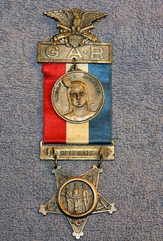 1923 G.  A.  R.  44th Annual Encampment Medal - Dept.  Of Indiana (muncie)