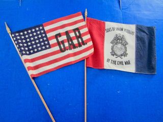 Civil War / Gar & Son Of Veterans Flags,  Gar Souvenir Flag 48 Stars; S Of V