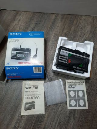 Vintage Sony Walkman Personal Radio Cassette Player Wm - F18 / F28 Made In Japan