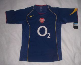 Arsenal Vintage 2004 - 2005 Blue Away Shirt Nike O2 Medium
