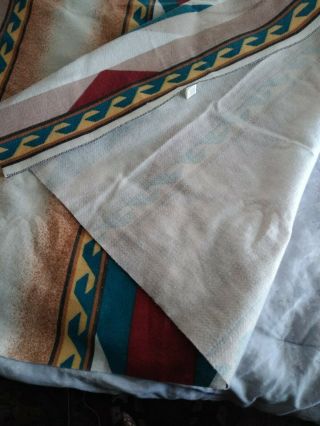EUC Vtg Navajo Rug Style Blanket Full Twin 90x72 Apache Aztec Mexico USA 2