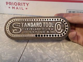 Vintage Standard Tool Company Drill Bit Index Holder No.  8 Cleveland Oh Sizer