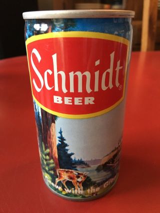 Schmidt Beer Scene Series Beer Can Empty Deer And Fawns