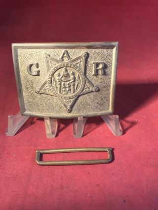 Grand Army Of The Republic Belt Buckle With Keeper