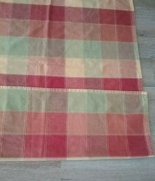 Linen N Things Tablecloth Rectangle 74 " X 56 " Earth Tones Colors 4x4 " Squares