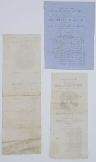 Lincoln,  Davis,  McClellan 1864 Presidential election ballots 2