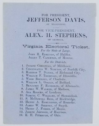 Lincoln,  Davis,  McClellan 1864 Presidential election ballots 4