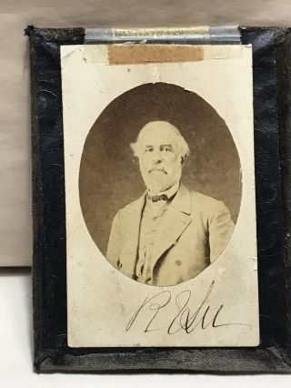 1860s General Robert E Lee Hand Signed Photograph